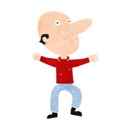cartoon worried middle aged man N10