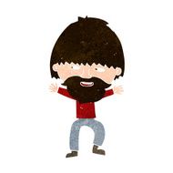 cartoon happy man with beard N43