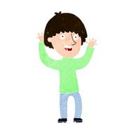 cartoon happy boy laughing N30