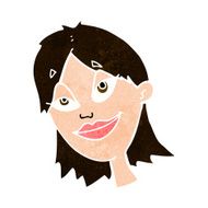 cartoon happy woman N251