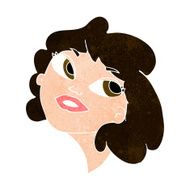 cartoon happy woman N252