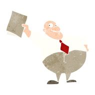 cartoon happy boss with file N10
