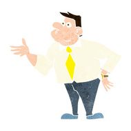 cartoon businessman asking question N9