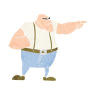 cartoon angry tough guy pointing N9