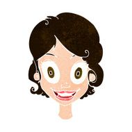 cartoon happy woman N253