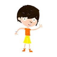 cartoon boy with positive attitude N20