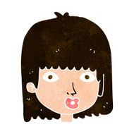 cartoon surprised woman N231