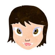cartoon female face N141