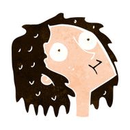 cartoon staring woman N39