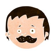 Cartoon Man With Mustache N98