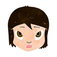 cartoon female face N142