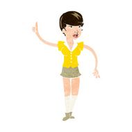 cartoon pretty girl asking question N9