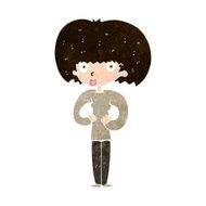 cartoon surprised woman N232
