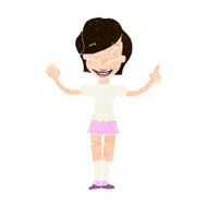 cartoon pretty girl with idea N27