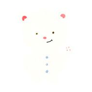cartoon waving polar bear cub N30
