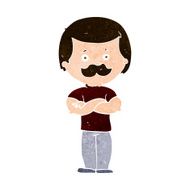 cartoon manly mustache man N8