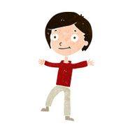 cartoon excited boy N145