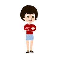 cartoon proud woman N25