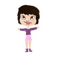 cartoon woman pointing N202