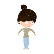 cartoon woman staring N29