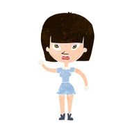 Cartoon Woman Waving N322
