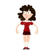 cartoon pretty girl with shocked expression N9