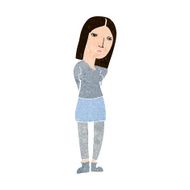 cartoon woman waiting N17