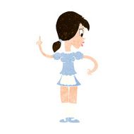 cartoon waitress calling order N9