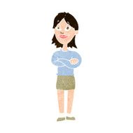 cartoon proud woman N26