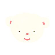 cartoon polar bear face N19