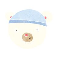 cartoon polar bear face N20