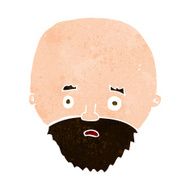 cartoon shocked man with beard N13