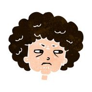 cartoon bitter old woman N18