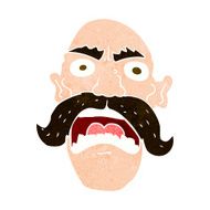 cartoon angry old man N146