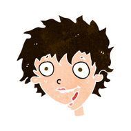 cartoon crazy excited woman N18