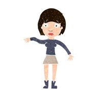 cartoon surprised woman N233
