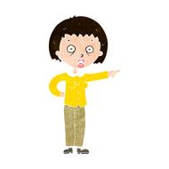 cartoon shocked woman N94