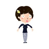 cartoon shocked woman N95