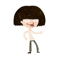 cartoon happy woman pointing N66