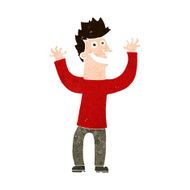 cartoon excited man N93