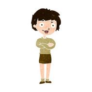 cartoon annoyed woman N183