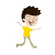 cartoon crazy excited boy N10