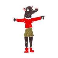 cartoon pointing werewolf woman N6