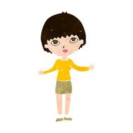 cartoon woman shrugging N55