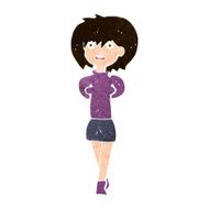 cartoon shocked woman N96