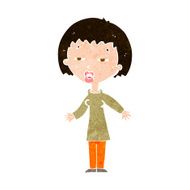 cartoon tired woman N28