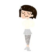 cartoon pleased woman N10