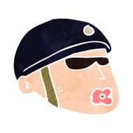 cartoon policeman head N10