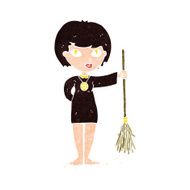 cartoon pretty witch girl N10