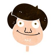 cartoon happy boy's face N19